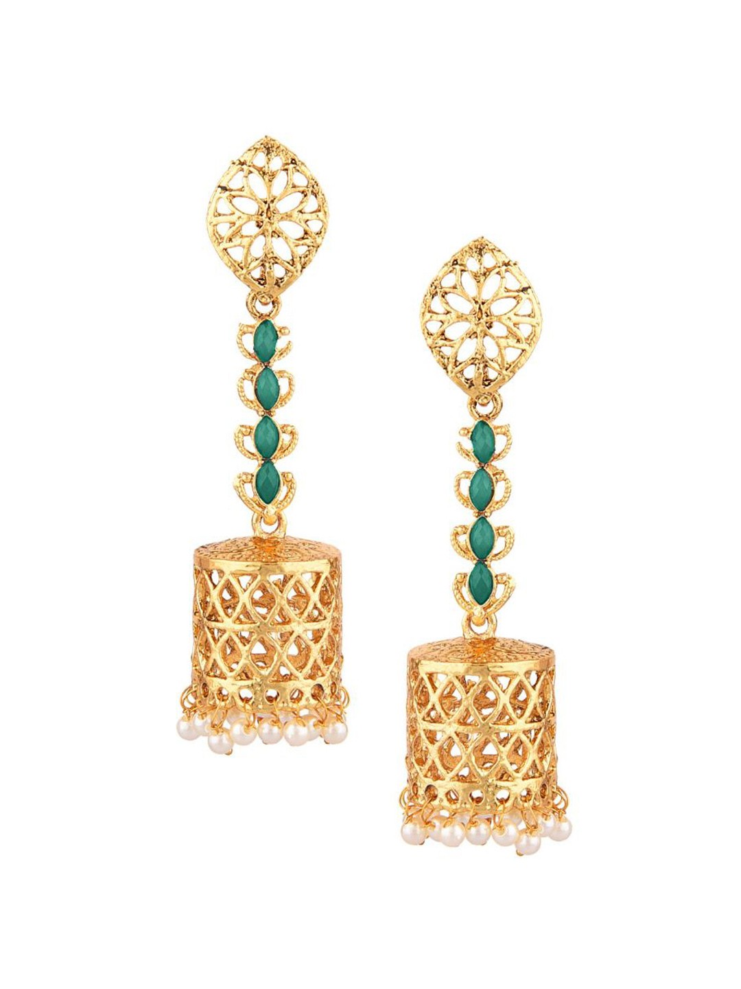 

Efulgenz Green Classic Drop Earrings