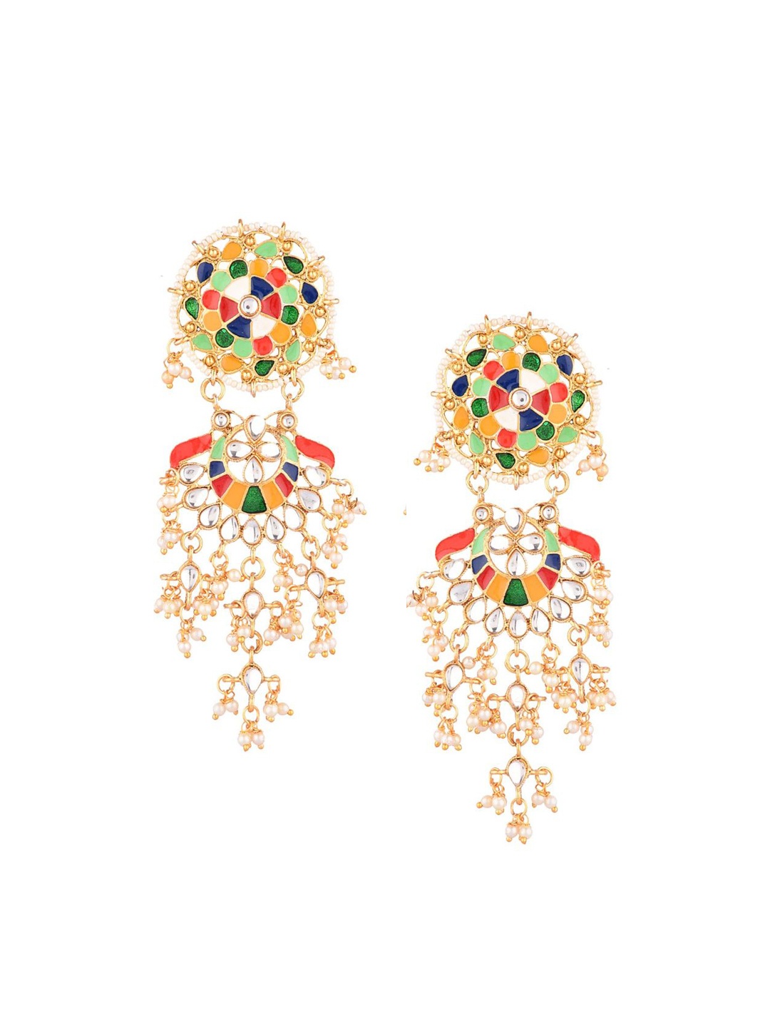 

Efulgenz Multicoloured Floral Drop Earrings, Multi