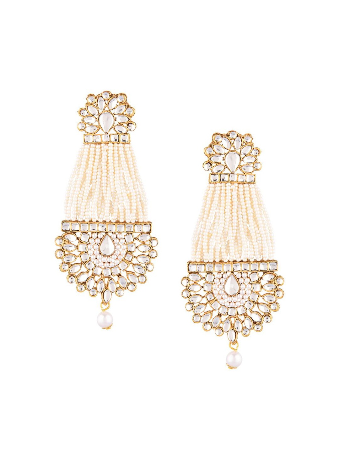 

Efulgenz White Floral Drop Earrings