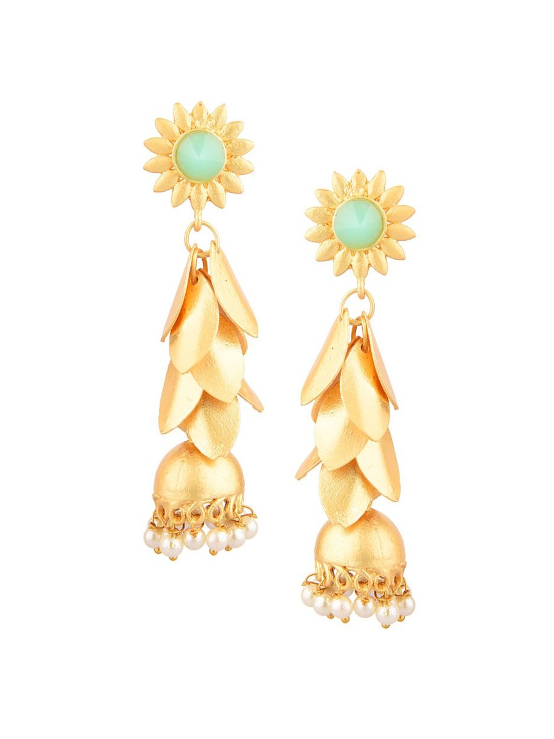 

Efulgenz Turquoise Blue Floral Drop Earrings
