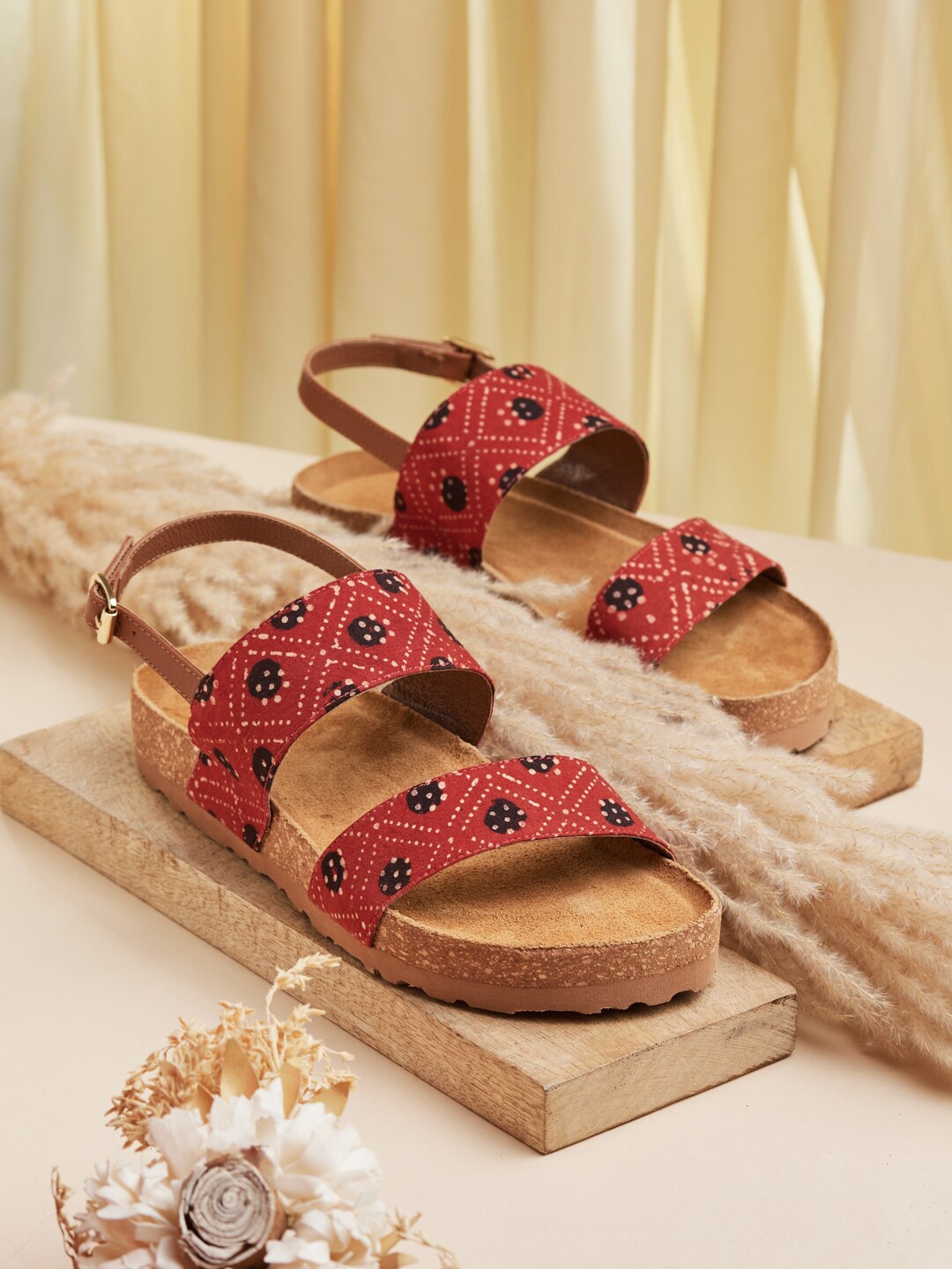 

Fabindia Women Red Open Toe Flats