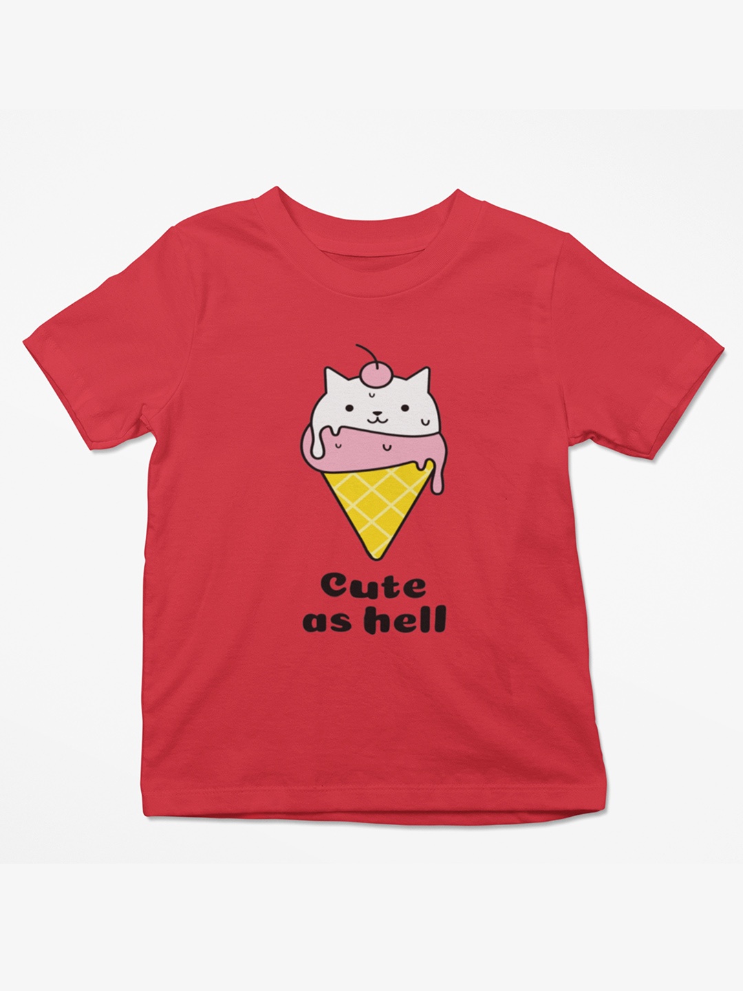 

MA Baby Kids Red Printed Pure Cotton Bio Finish T-shirt