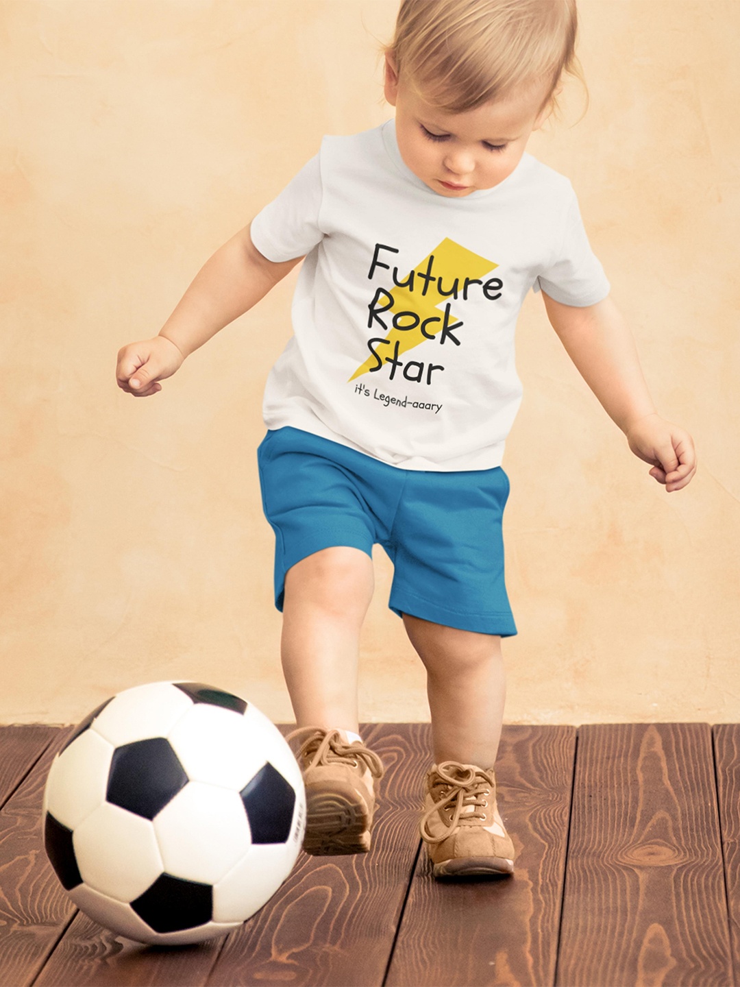 

MA Baby Kids White Typography Printed Pure Cotton Bio Finish T-shirt