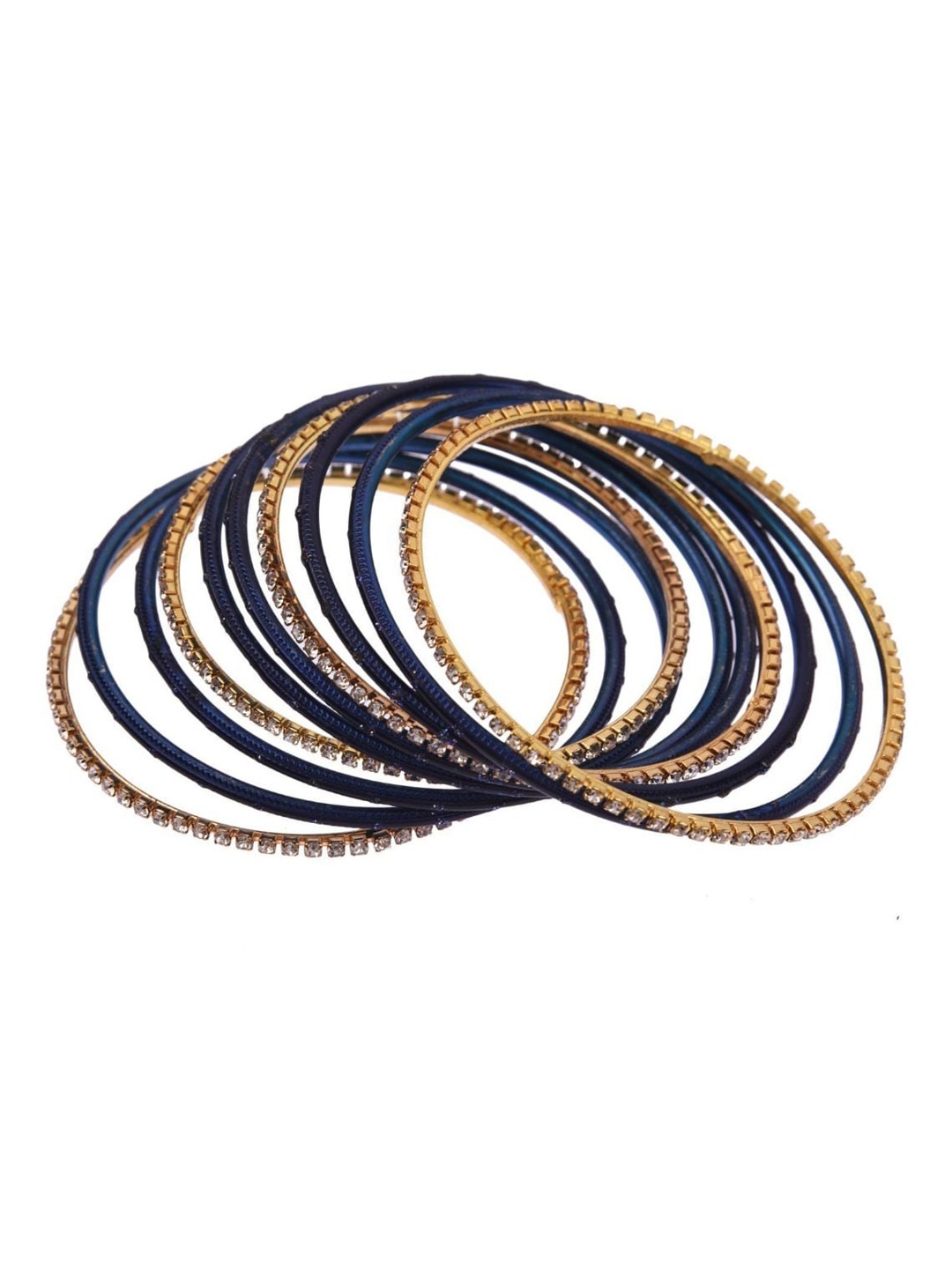 

Efulgenz Set Of 20 Violet & Gold Antique Crystal Bangle Set