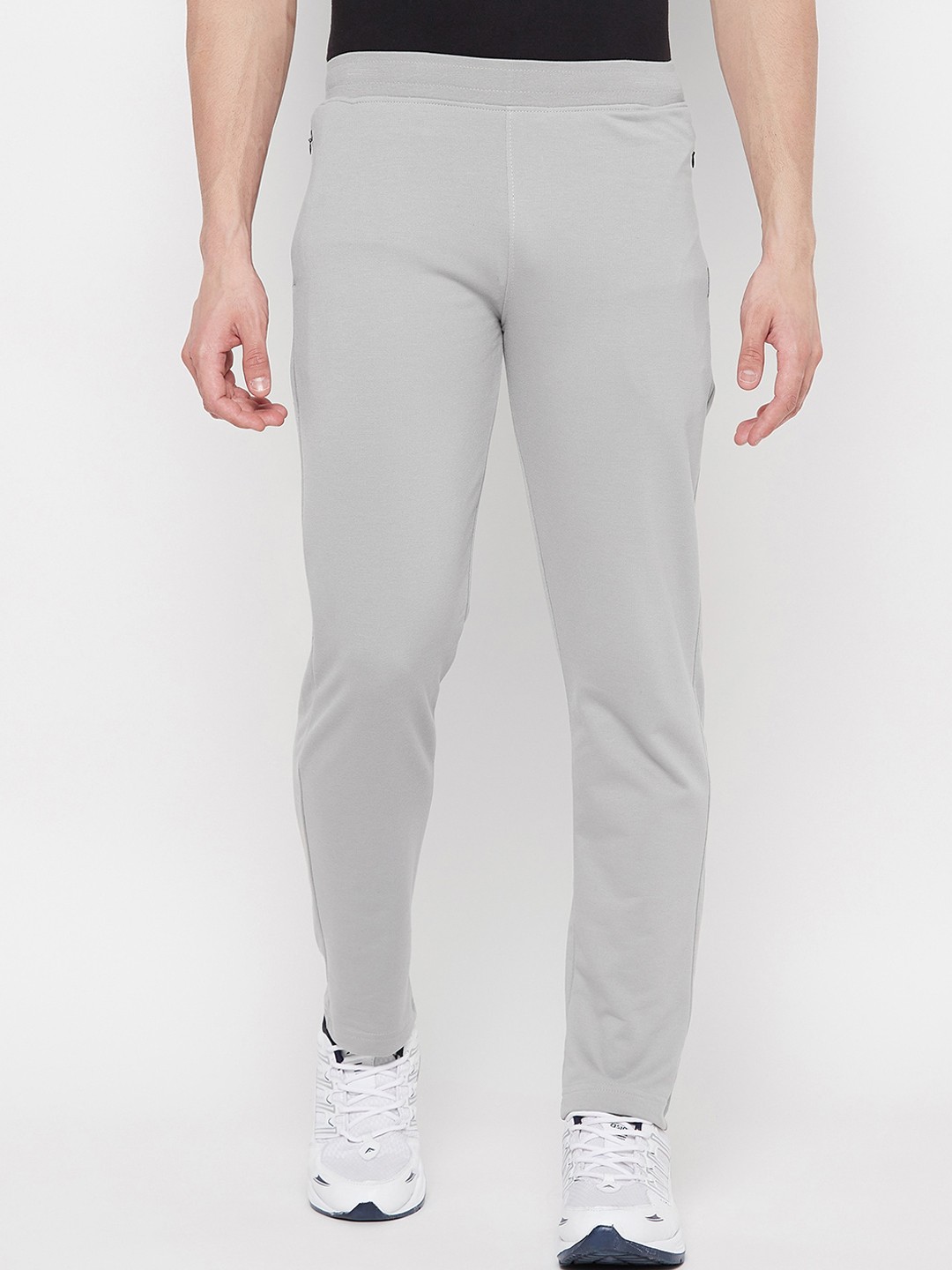 

Okane Men Grey Solid Track Pants