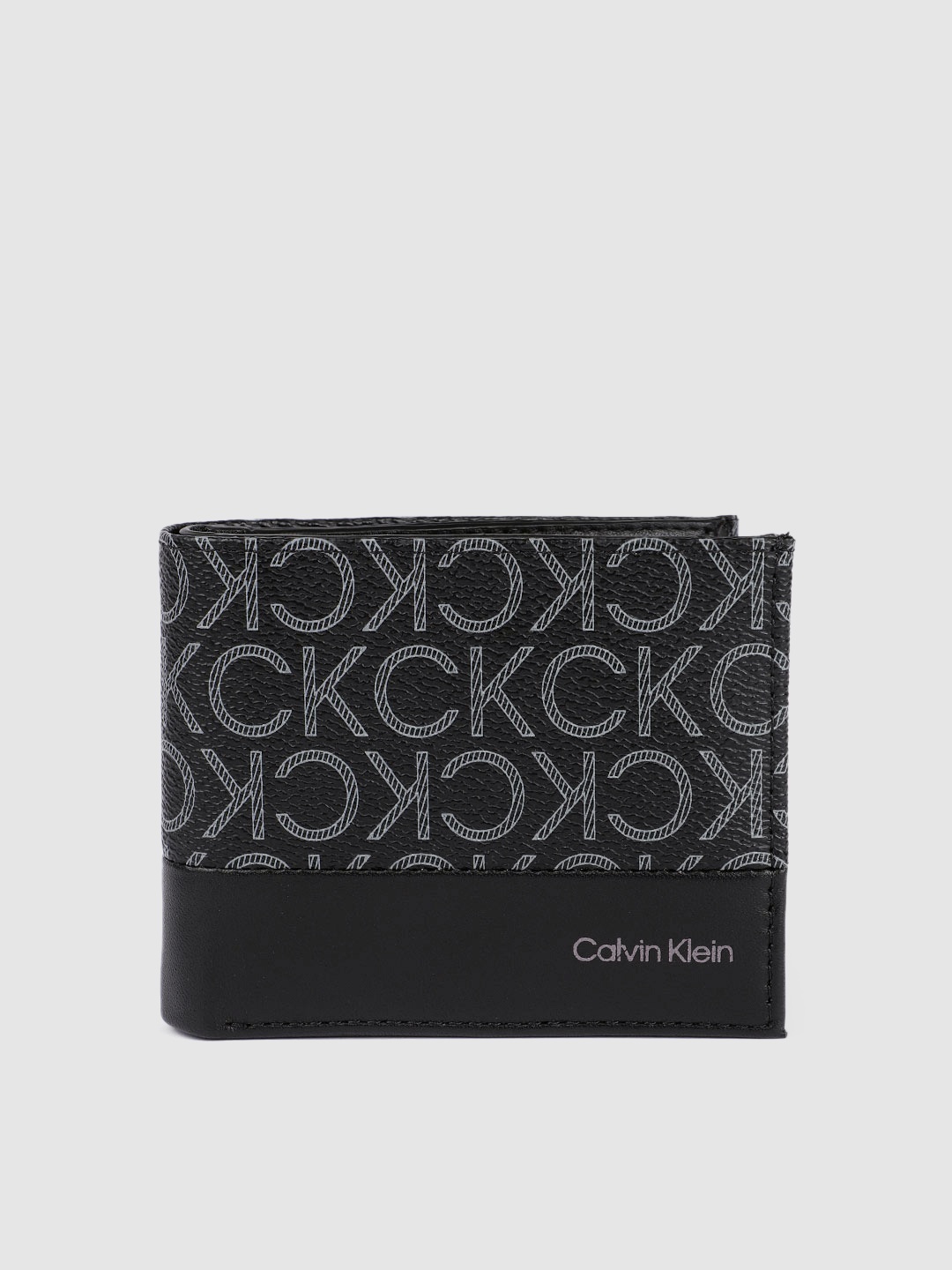 

Calvin Klein Jeans Men Black Printed Two Fold Wallet