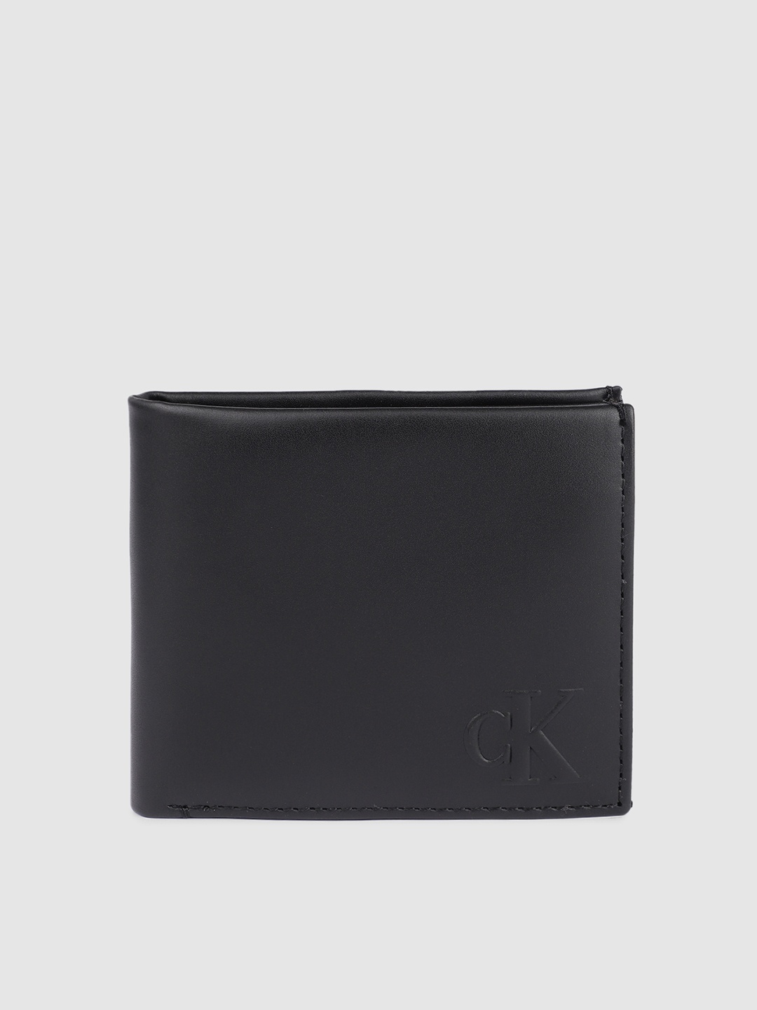 

Calvin Klein Jeans Men Black Leather Two Fold Wallet