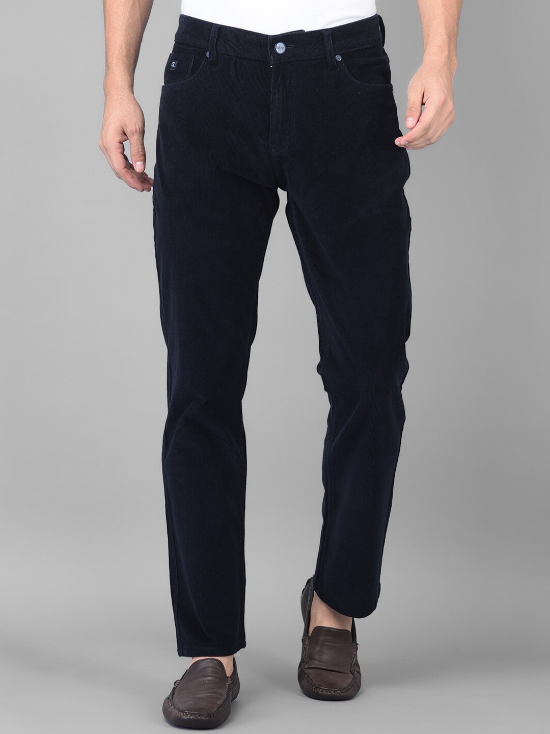 

Canary London Men Navy Blue Smart Straight Fit Low-Rise Stretchable Jeans