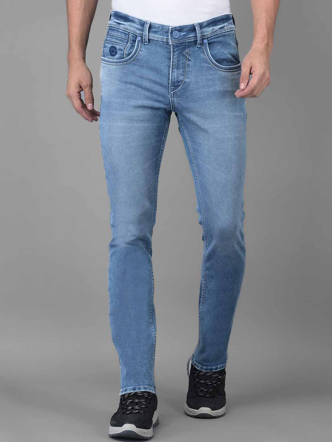 

Canary London Men Blue Smart Slim Fit Low-Rise Stretchable Jeans