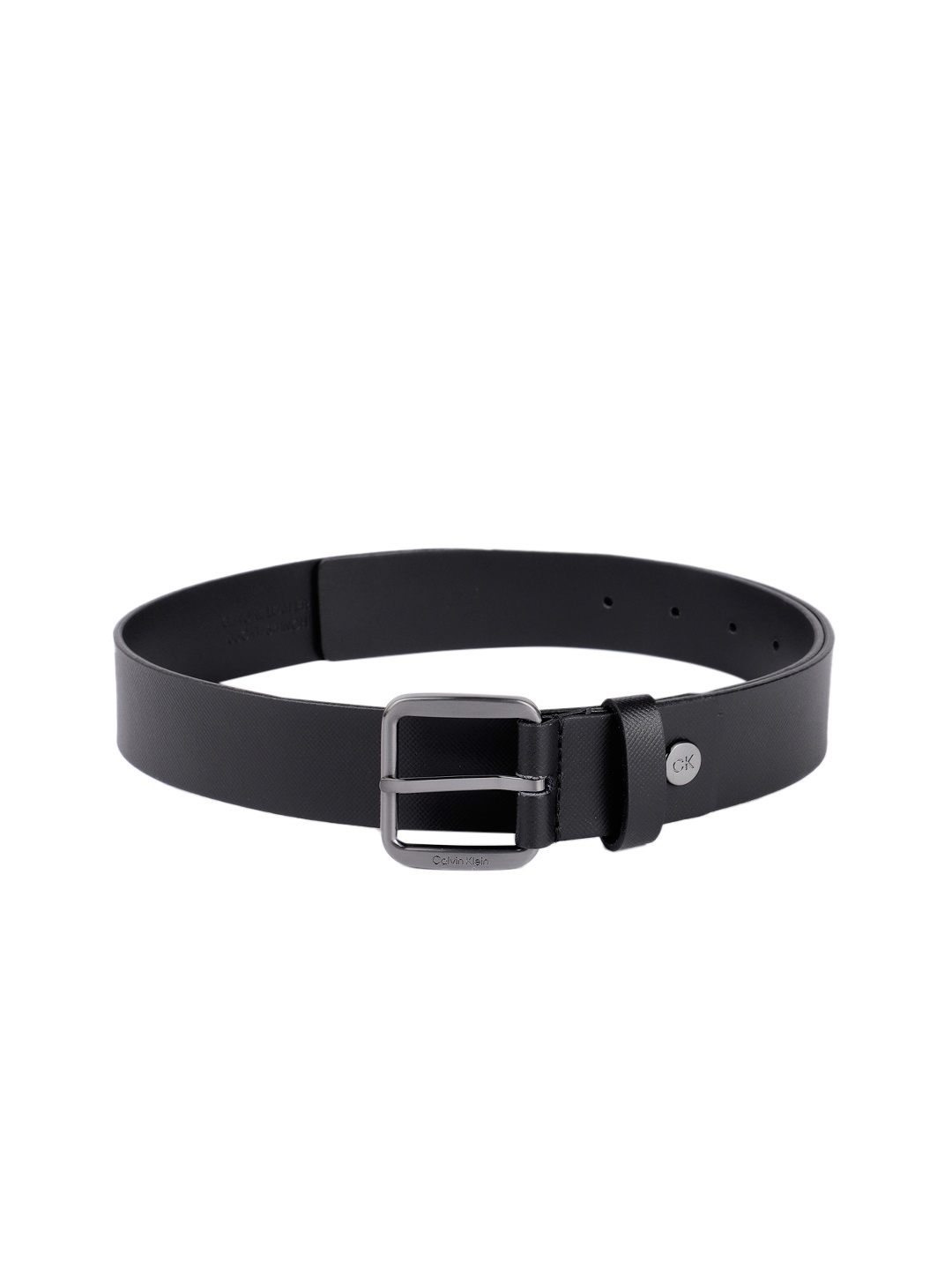 

Calvin Klein Jeans Men Black Textured Leather Belt