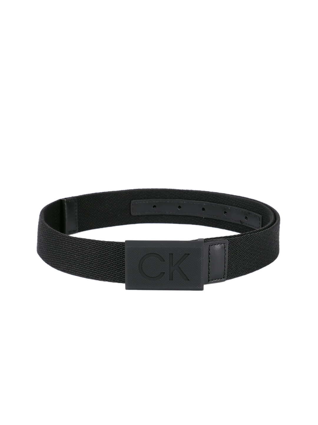 

Calvin Klein Jeans Men Black Textured Canvas Casual Belt