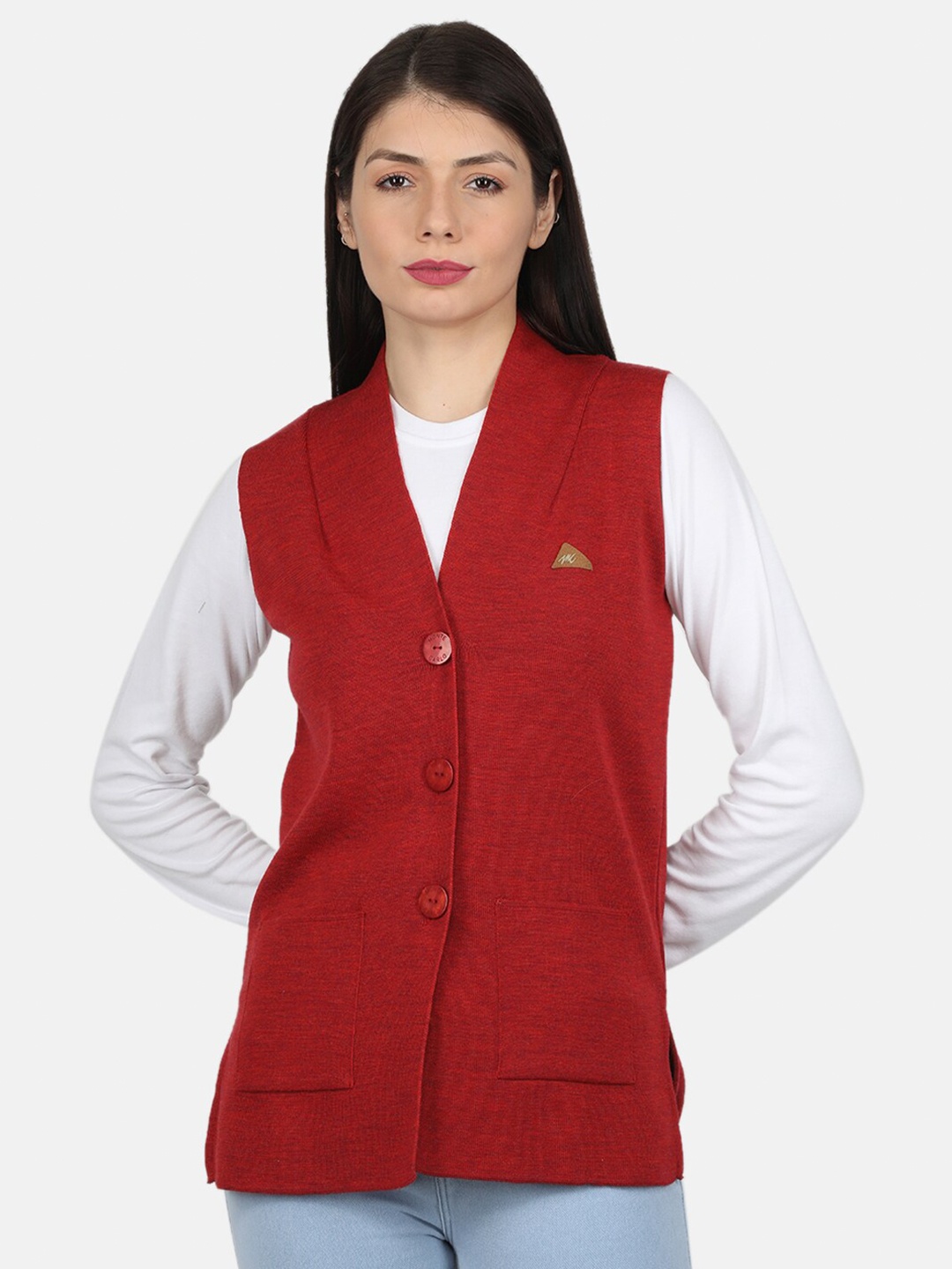 

Monte Carlo Women Red Pure Wool Cardigan
