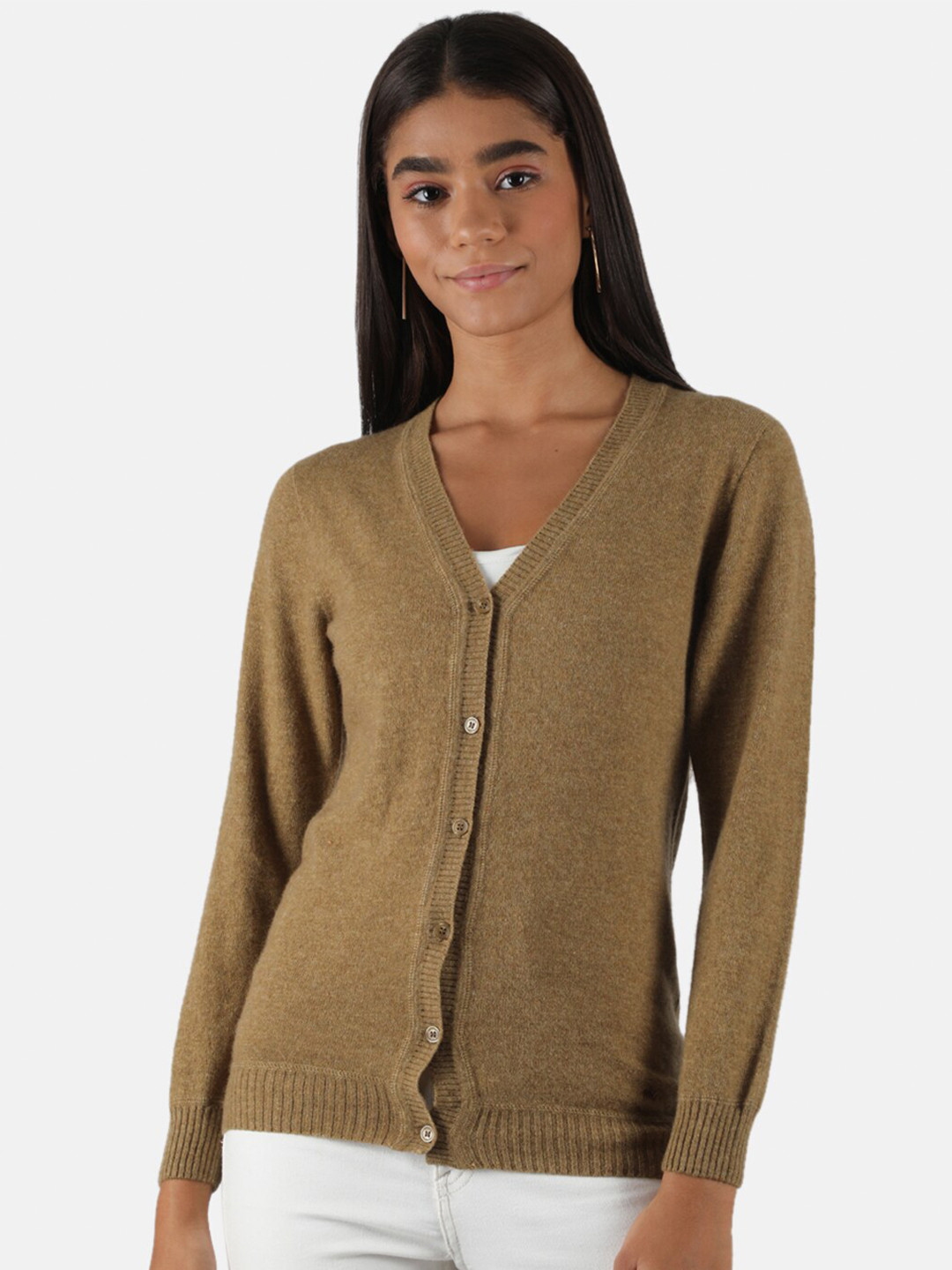

Monte Carlo Women Khaki Cardigan