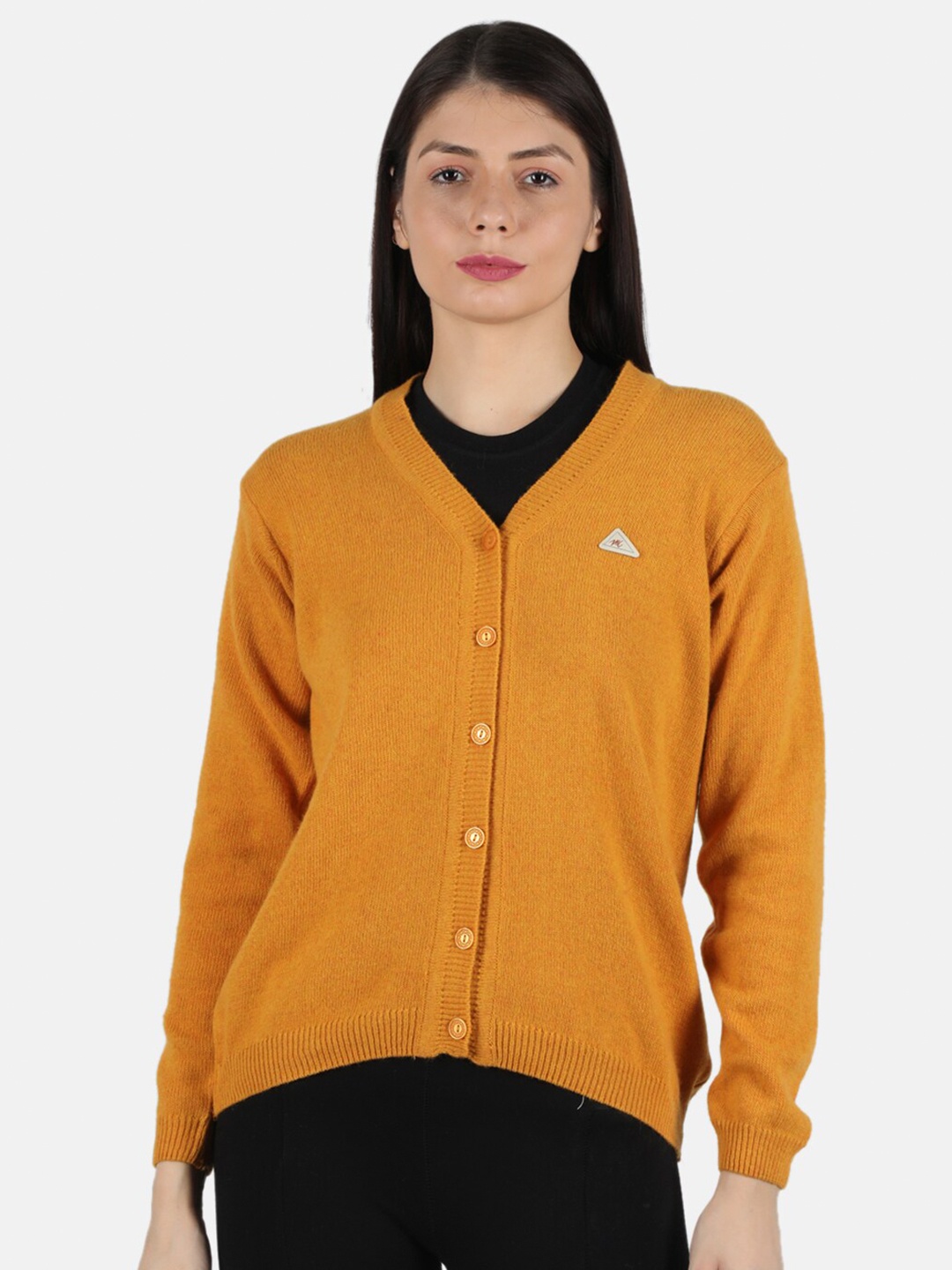 

Monte Carlo Women Yellow Front Open Cardigan