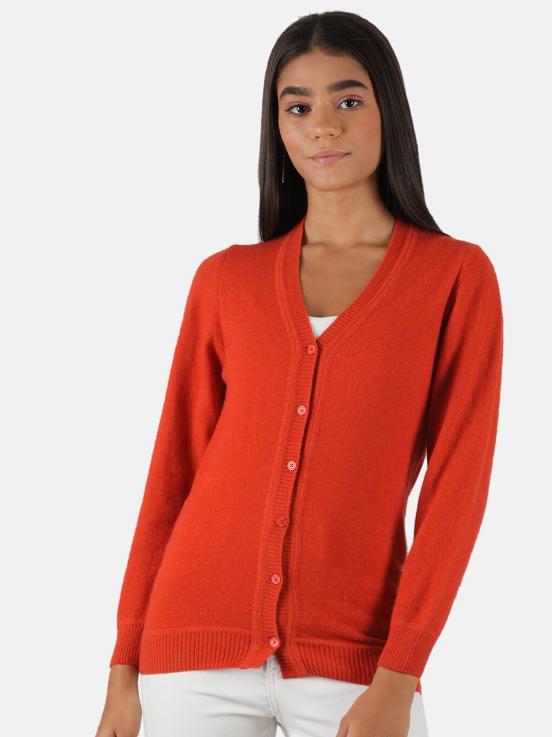

Monte Carlo Women Orange Cardigan