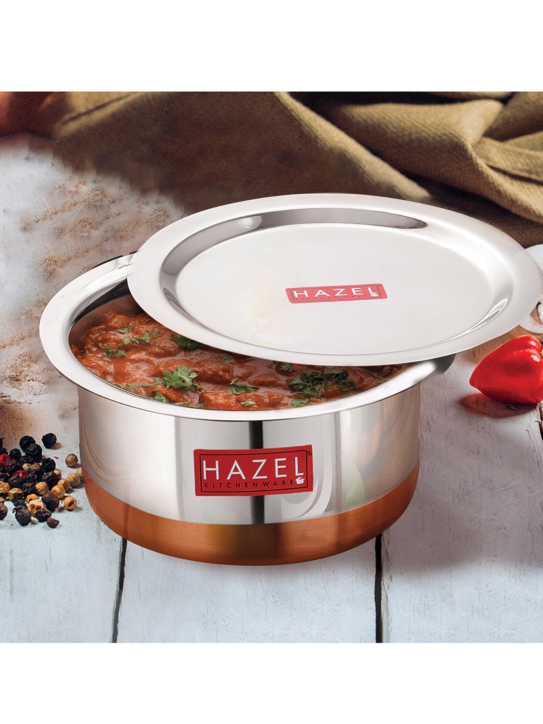 

HAZEL Silver-Toned Solid Stainless Steel Tope