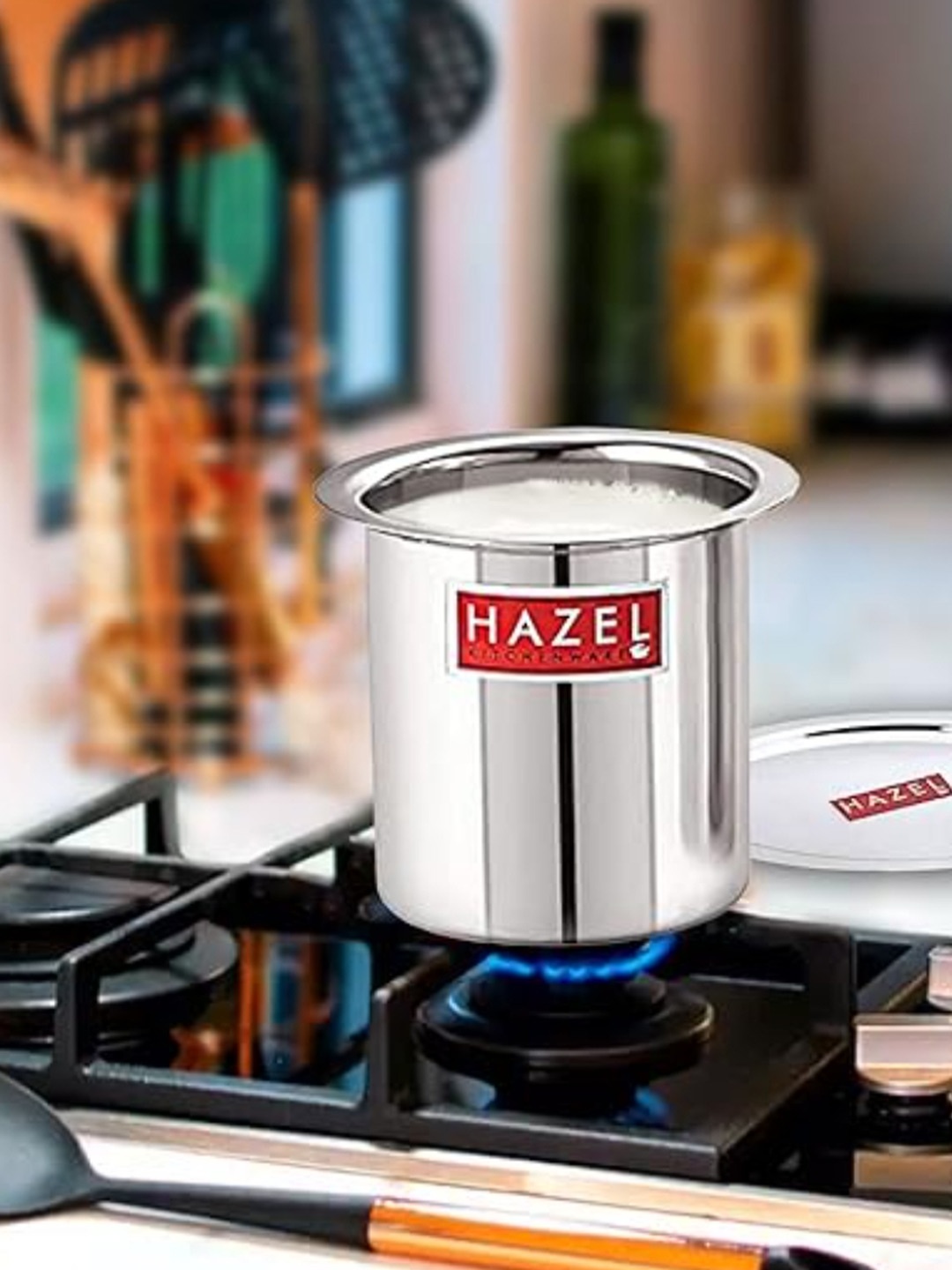 

HAZEL Silver-Toned Stainless Steel Tope with Lid