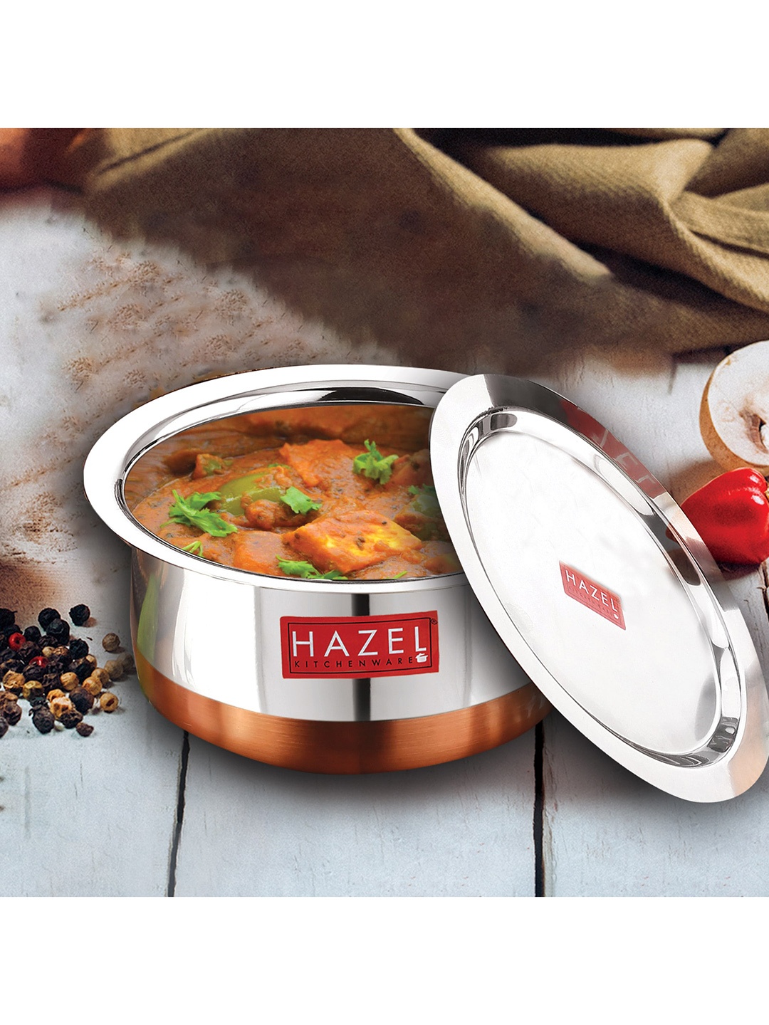 

HAZEL Silver-Toned Solid Stainless Steel Tope