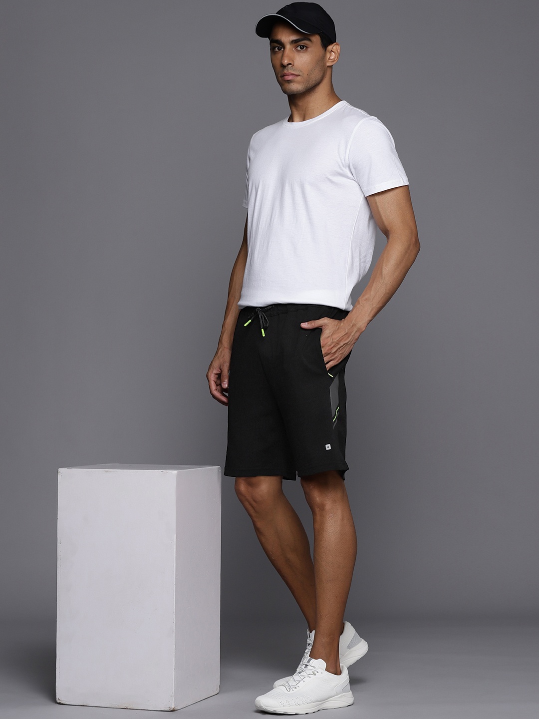 

Louis Philippe ATHPLAY Men Black Solid Shorts