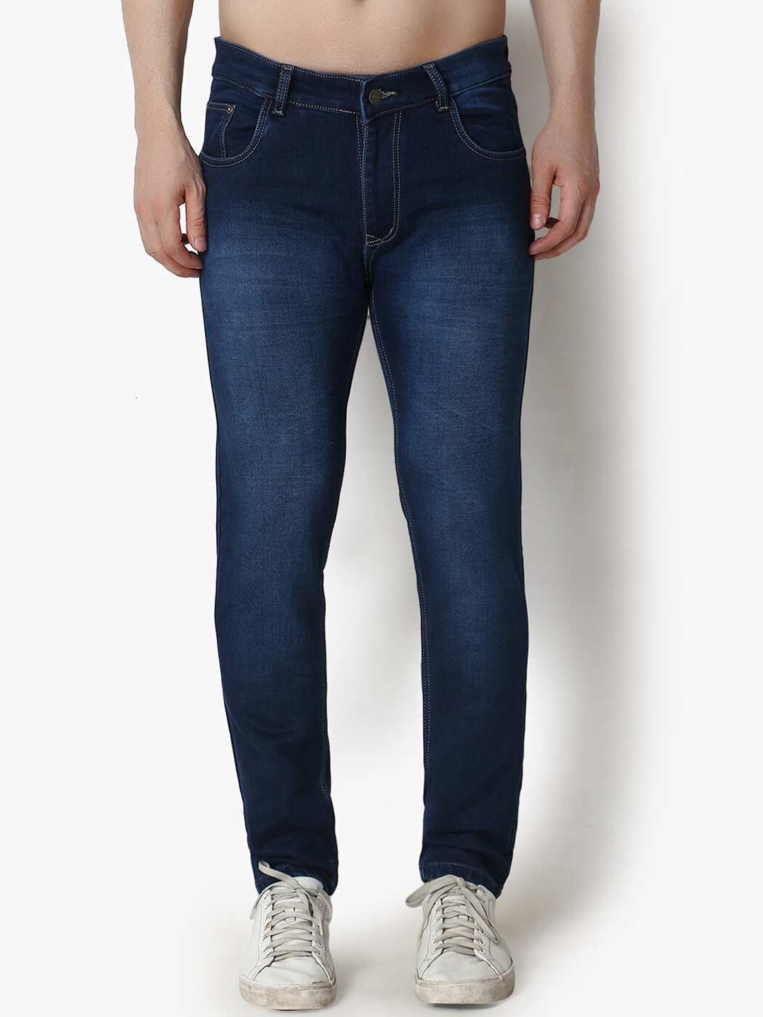 

VIOSFAIRA Men Blue Urban Skinny Fit Low-Rise Light Fade Stretchable Jeans
