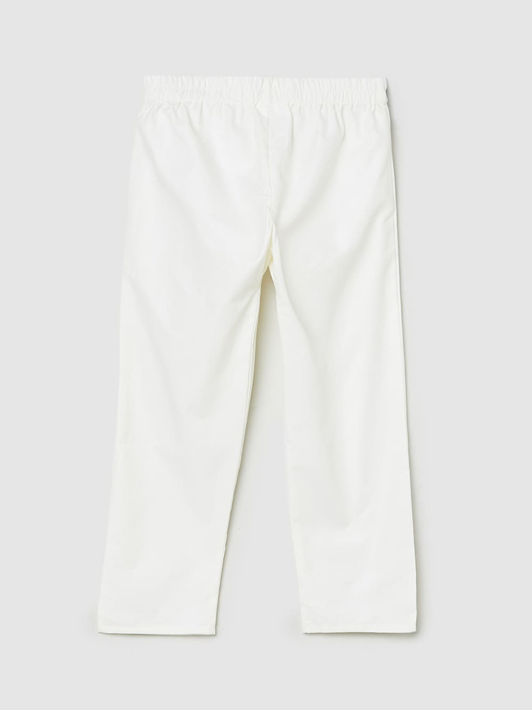

max Boys Off White Solid Pure Cotton Lounge Pants