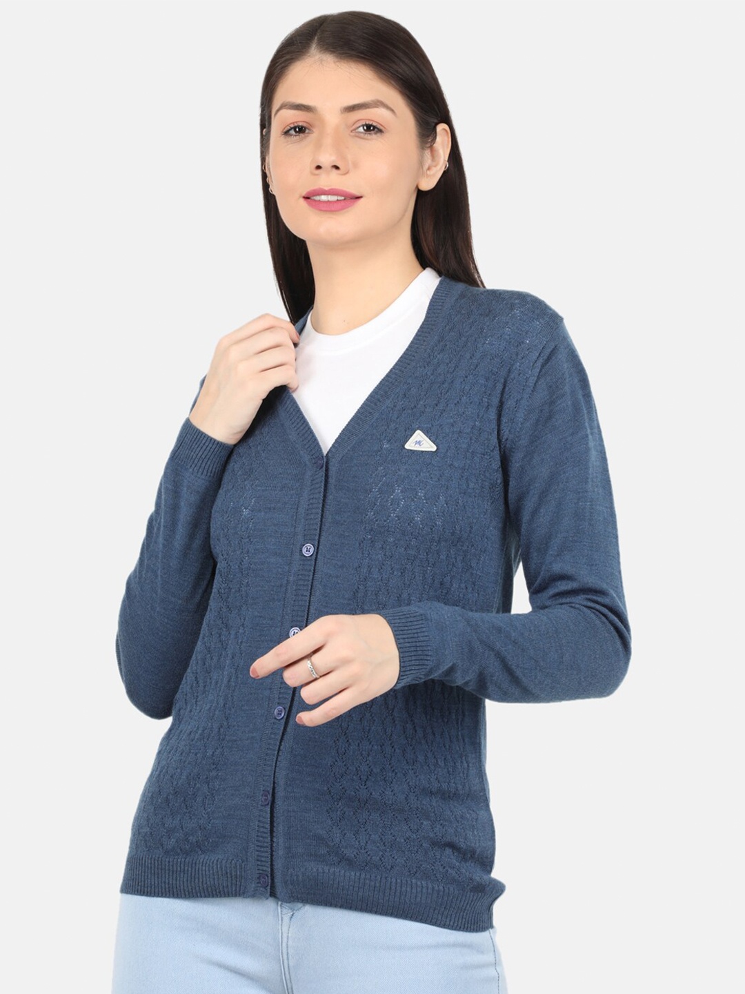 

Monte Carlo Women Blue Cardigan