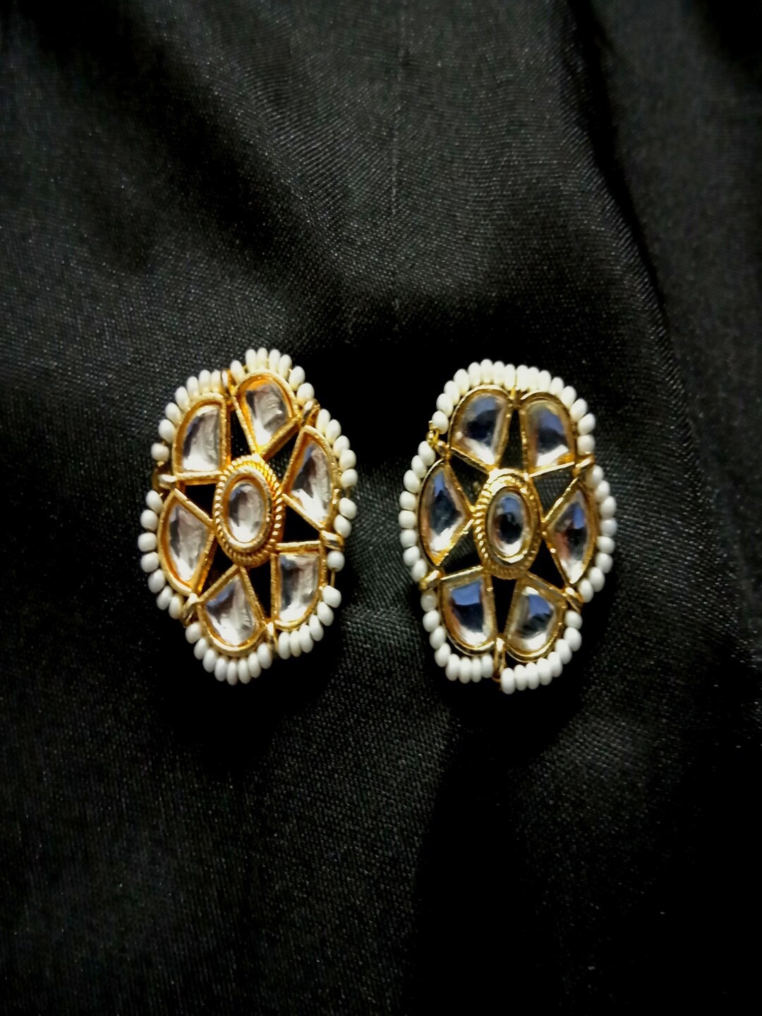 

Runjhun Gold-Toned Contemporary Studs Earrings