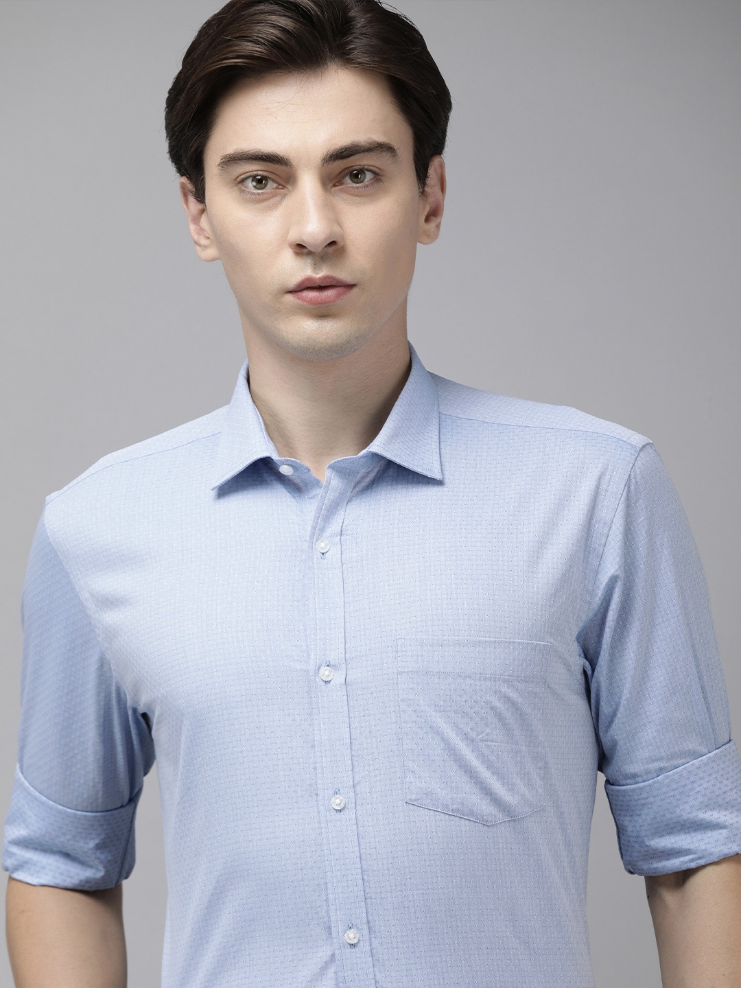 

Park Avenue Men Blue Slim Fit Formal Shirt