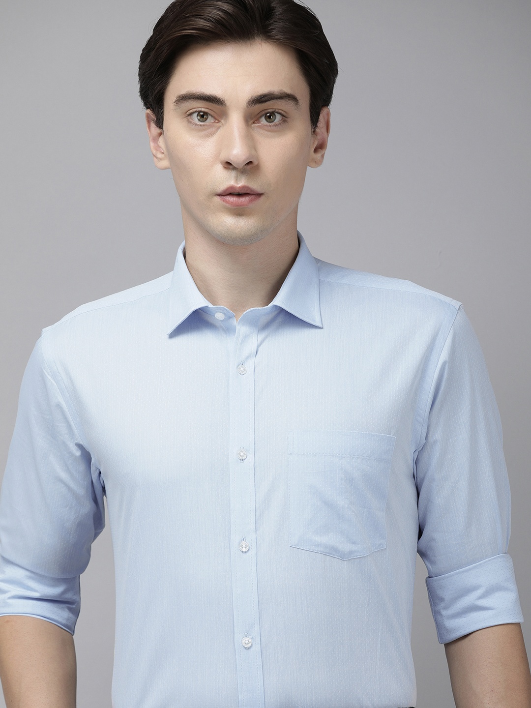 

Park Avenue Men Blue Slim Fit Formal Shirt