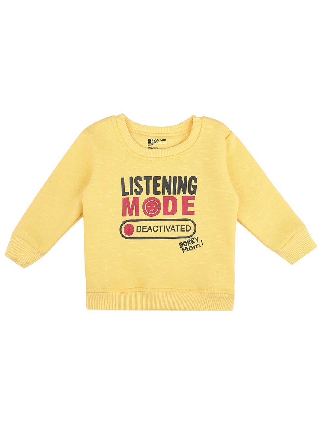 

Bodycare Kids Boys Yellow Printed Sweatshirt