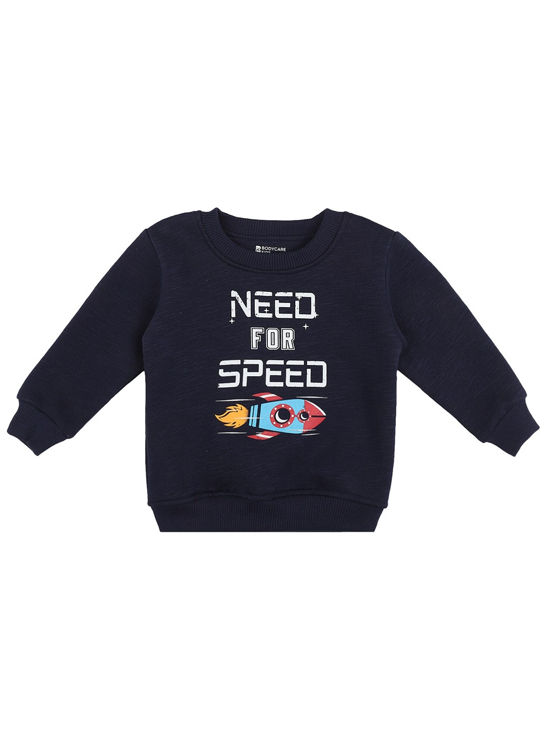 

Bodycare Kids Boys Navy Blue Full Sleeves Printed Sweatshirt