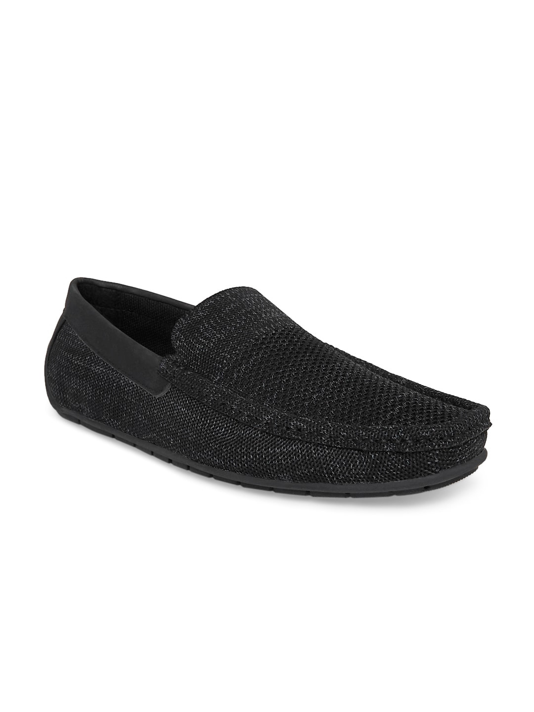 

BYFORD by Pantaloons Men Grey Woven Design PU Loafers