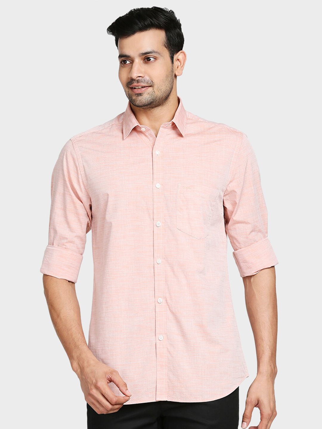 

ColorPlus Men Orange Tailored Fit Casual Shirt
