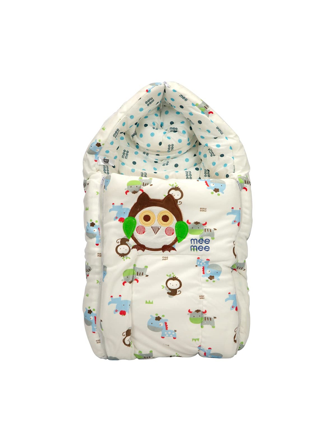 

MeeMee Infant Kids Blue & White Printed Sleeping Bag