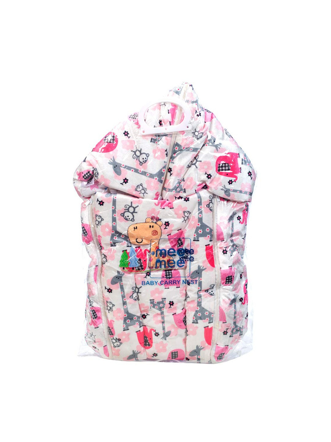 

MeeMee Kids Printed 3 in 1 Baby Carry Nest Sleeping Bag & Mattress, Pink