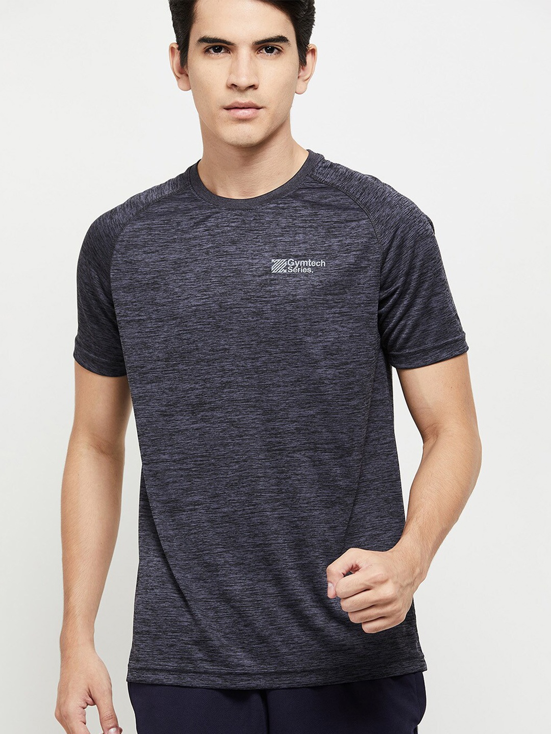 

max Men Black Printed T-shirt