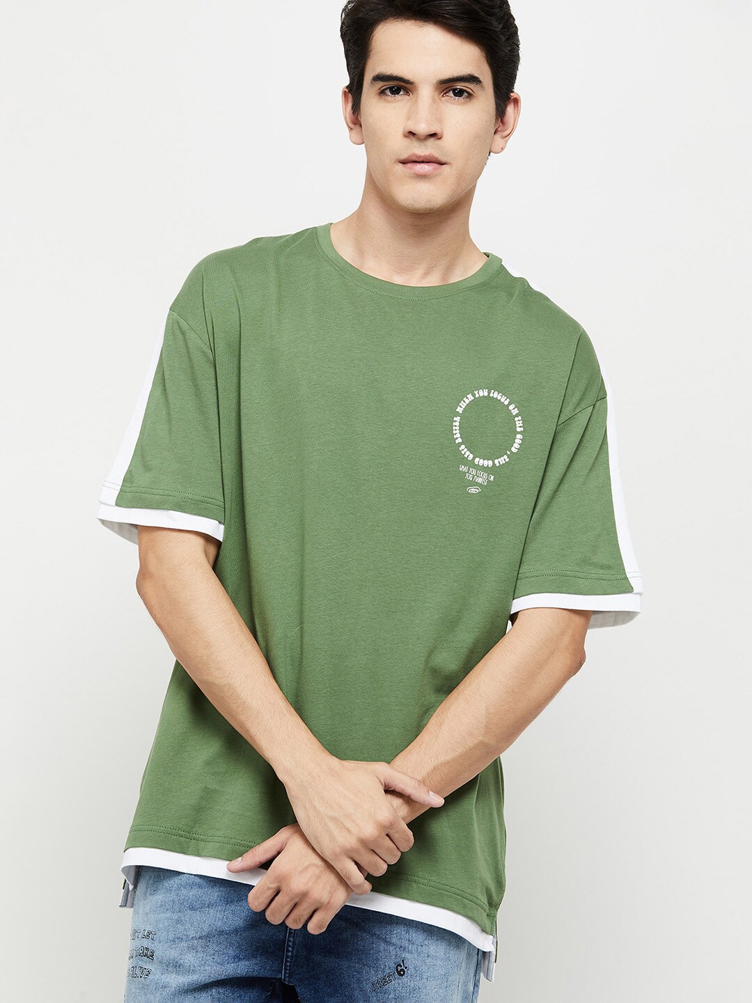 

max Men Green T-shirt