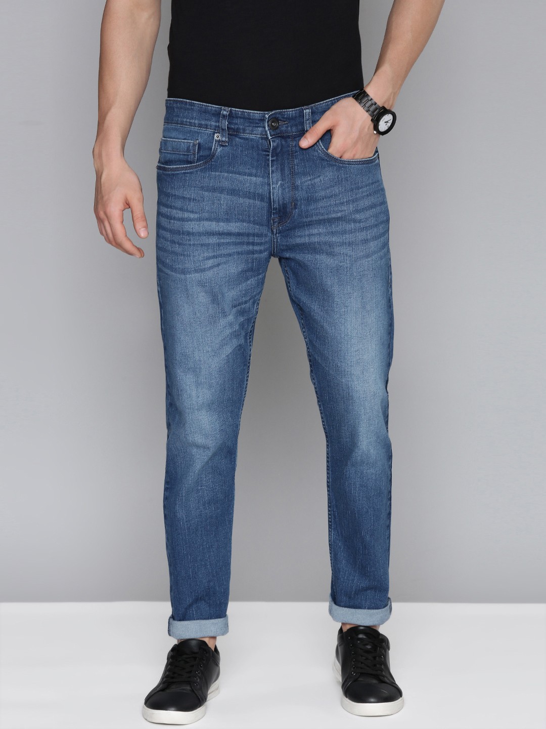 

Flying Machine Men Blue Slim Fit Light Fade Stretchable Jeans