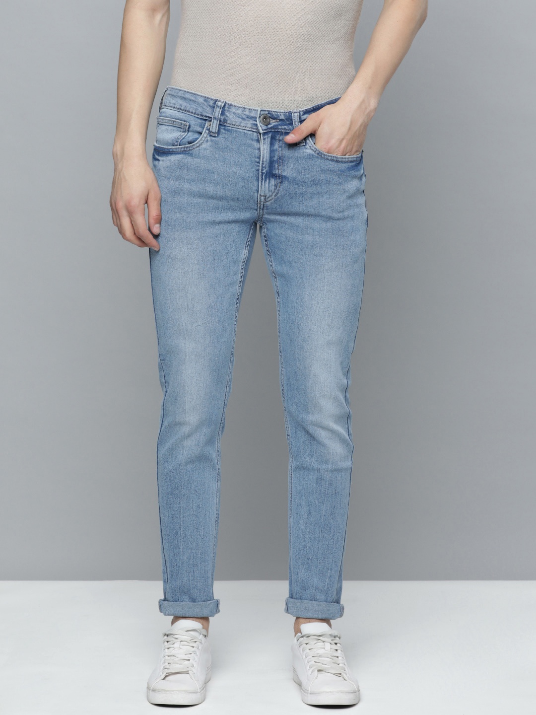 

Flying Machine Men Skinny Fit Light Fade Stretchable Jeans, Blue