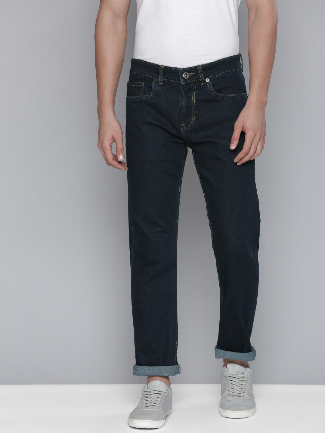 

Flying Machine Men Blue F-Jango Straight Fit Mid Rise Stretchable Jeans