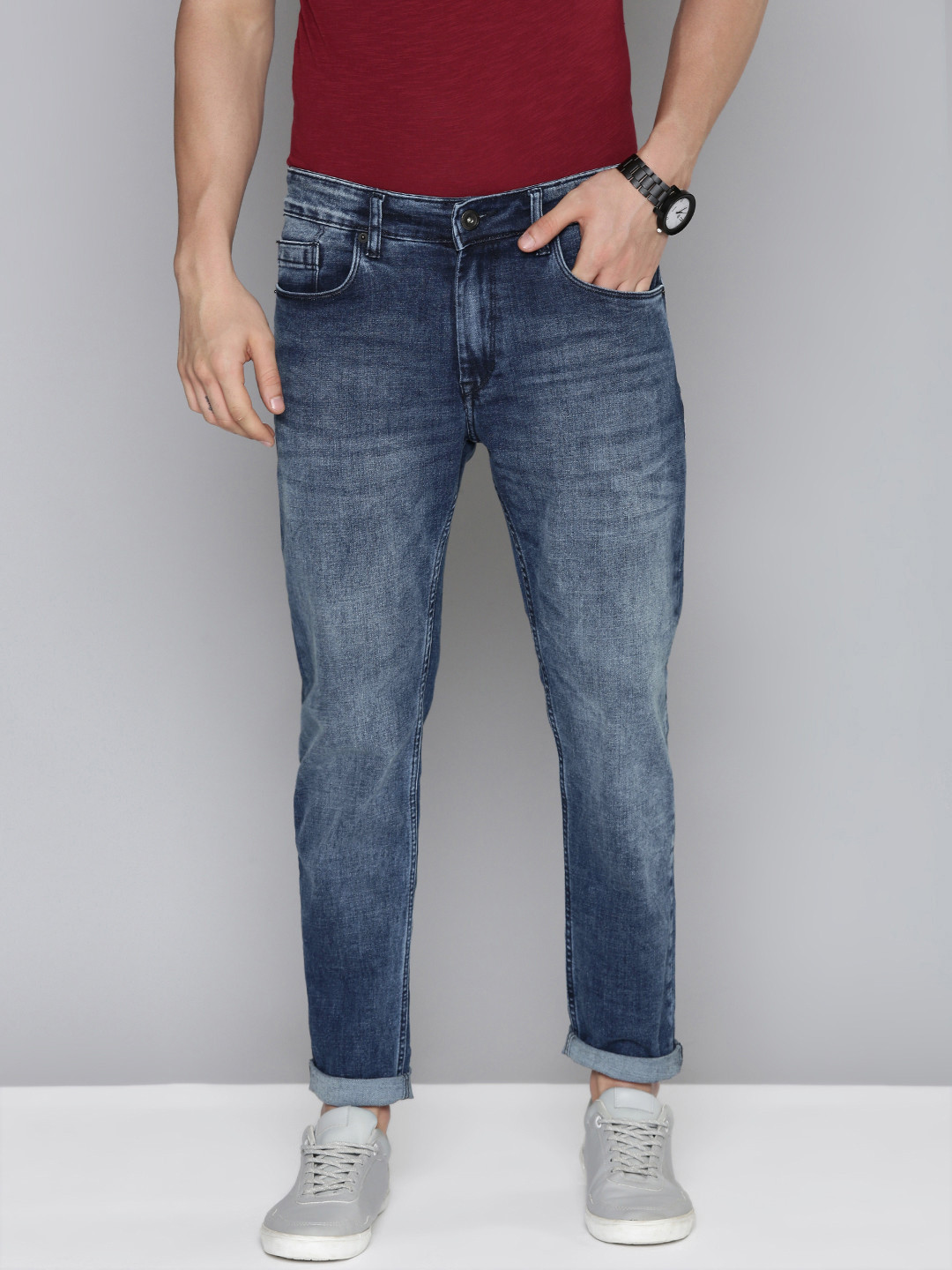 

Flying Machine Men Blue Slim Fit Light Fade Stretchable Jeans