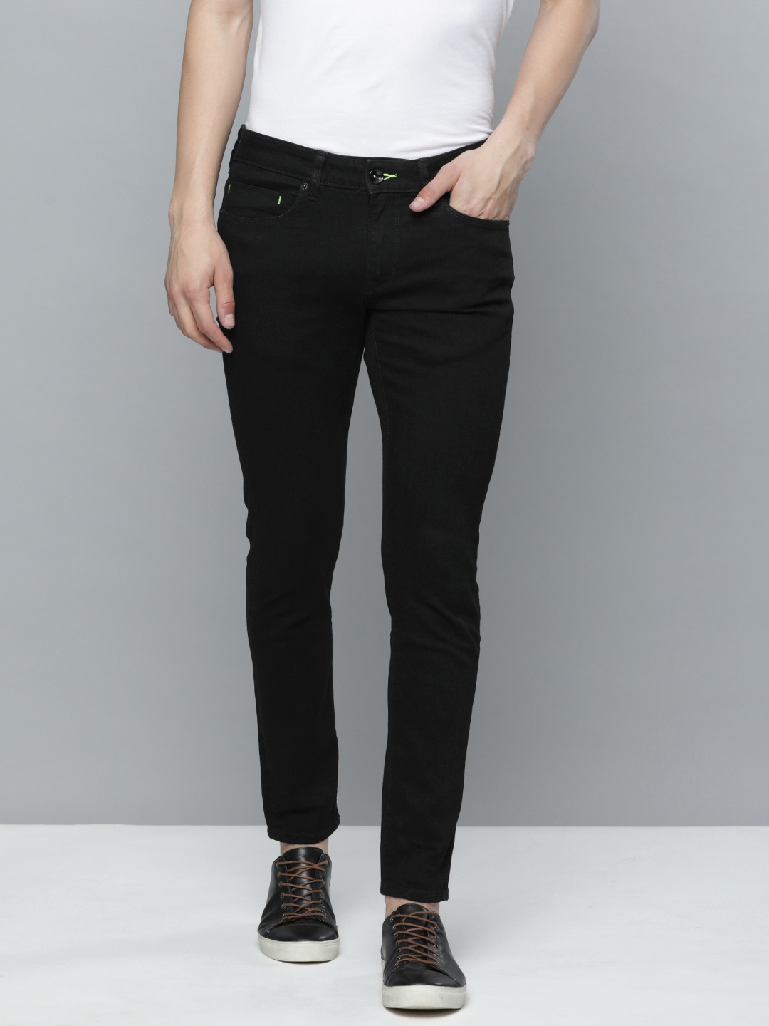 

Flying Machine Men Skinny Fit Stretchable Jeans, Black
