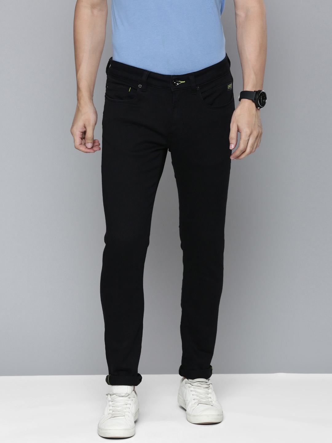 

Flying Machine Men Black Slim Fit Stretchable Jeans