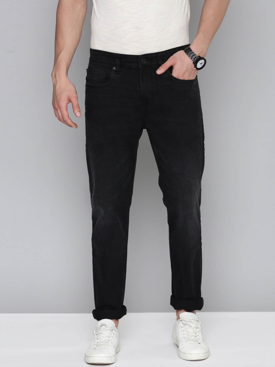 

Flying Machine Men Black Slim Fit Stretchable Jeans