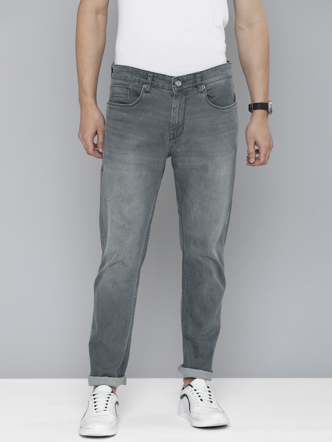 

Flying Machine Men Grey Slim Fit Light Fade Stretchable Jeans