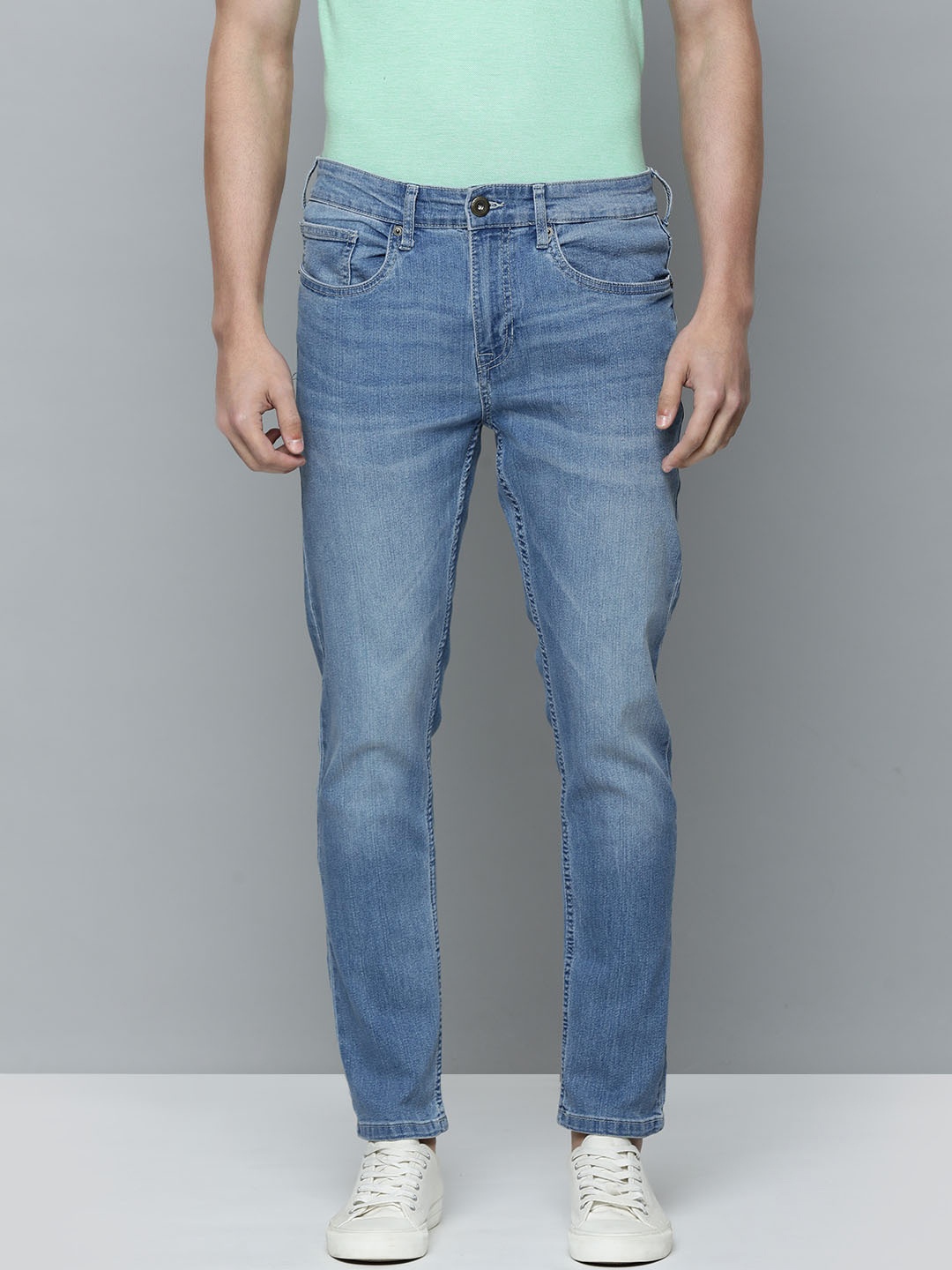 

Flying Machine Men Slim Fit Heavy Fade Stretchable Jeans, Blue