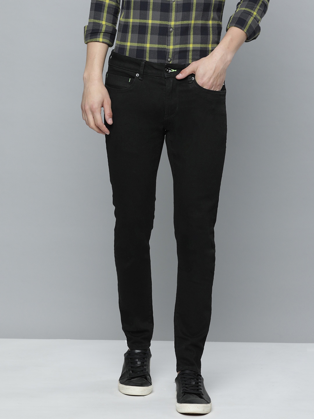 

Flying Machine Men Skinny Fit Stretchable Jeans, Black