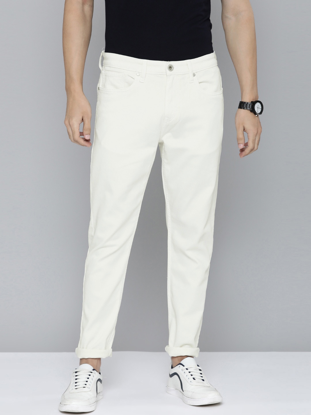 

Flying Machine Men White Slim Fit Stretchable Jeans
