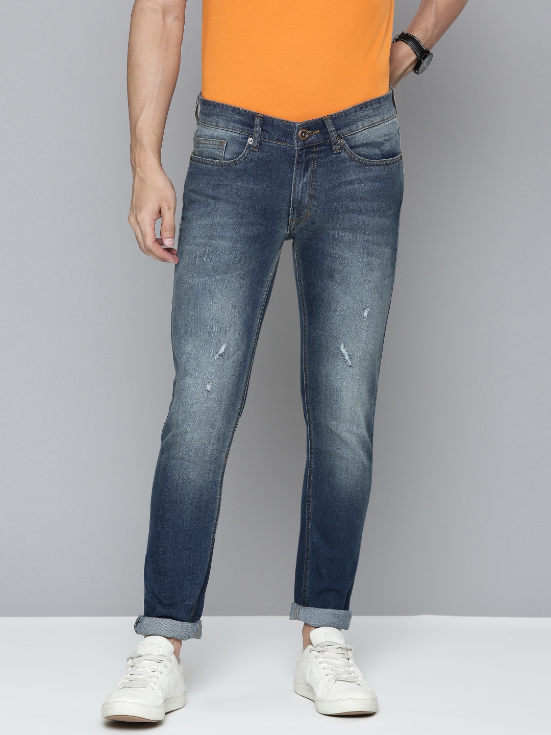 

Flying Machine Men Blue Jackson Skinny Fit Low-Rise Light Fade Stretchable Jeans
