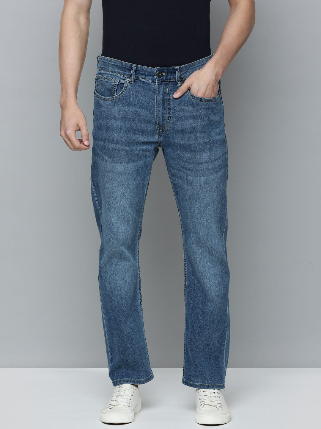 

Flying Machine Men Slim Fit Heavy Fade Stretchable Jeans, Blue